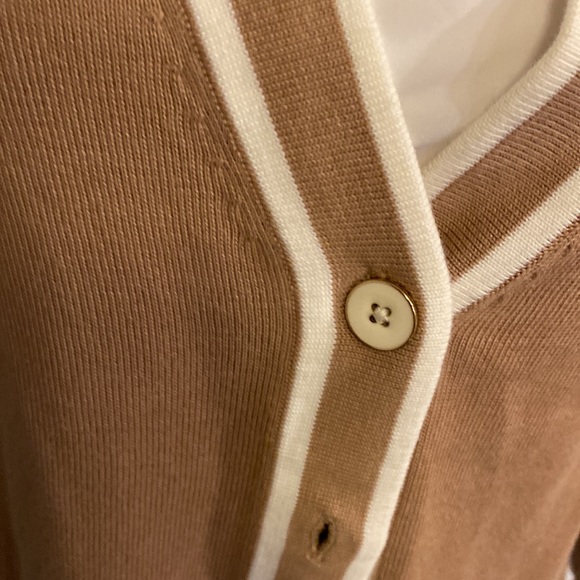 TALBOTS open for button down cardigan/sweater whit white trim size XS - Picture 2 of 9